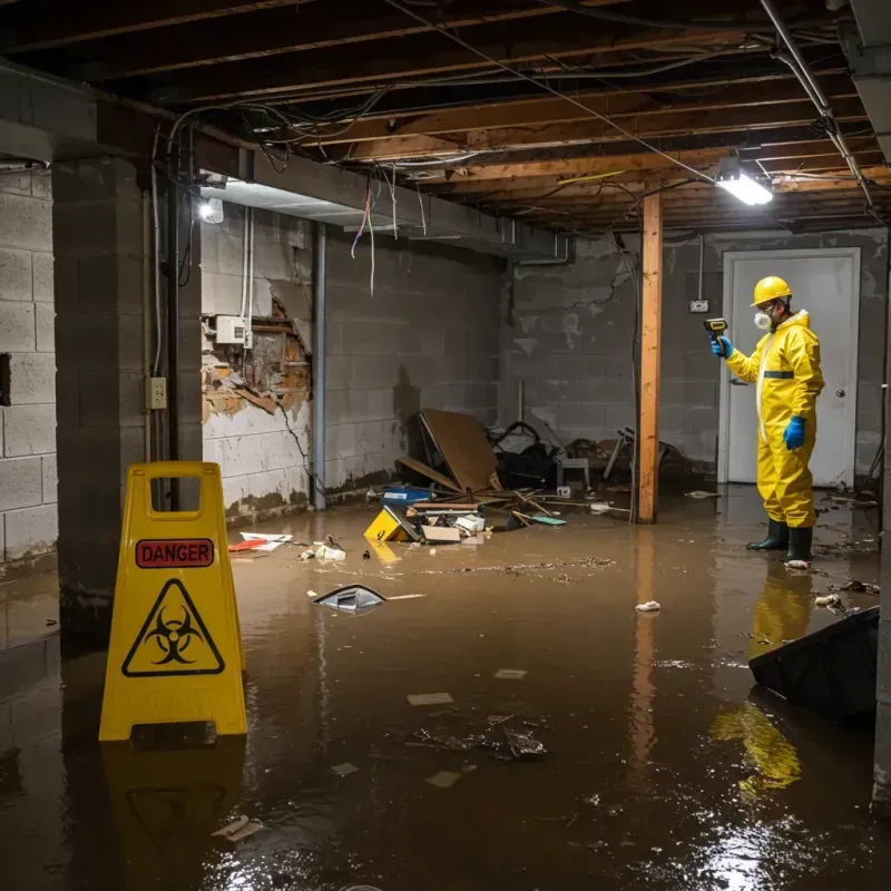 Flooded Basement Electrical Hazard in Payne County, OK Property